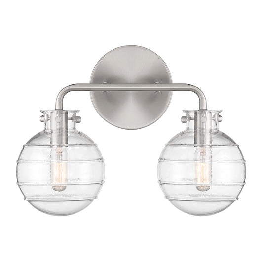 2 Light Bathroom Vanity Light, Matte Black