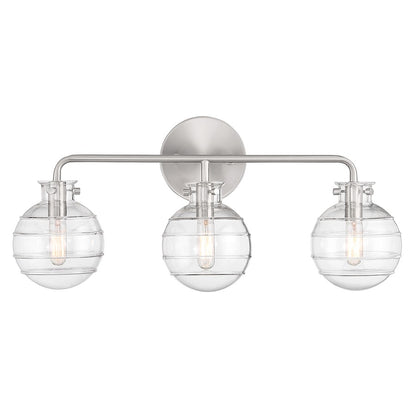 3 Light Bathroom Vanity Light, Matte Black