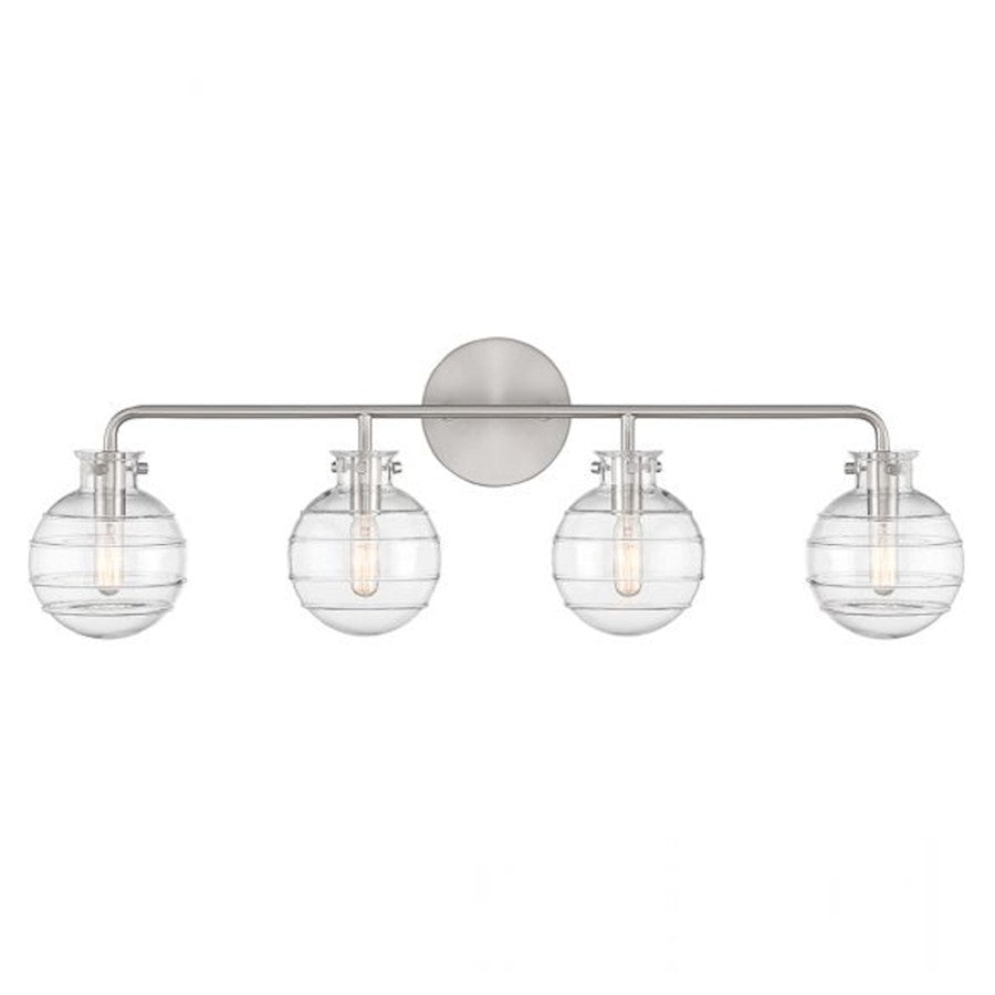 Savoy House Mason 4-Light Bathroom Vanity Light, Satin Nickel - 8-4300-4-SN