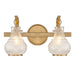 Savoy House Adams 2-Light Bathroom Vanity Light, Warm Brass - 8-4417-2-322