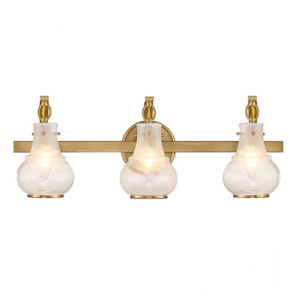 3 Light Bathroom Vanity Light, Warm Brass