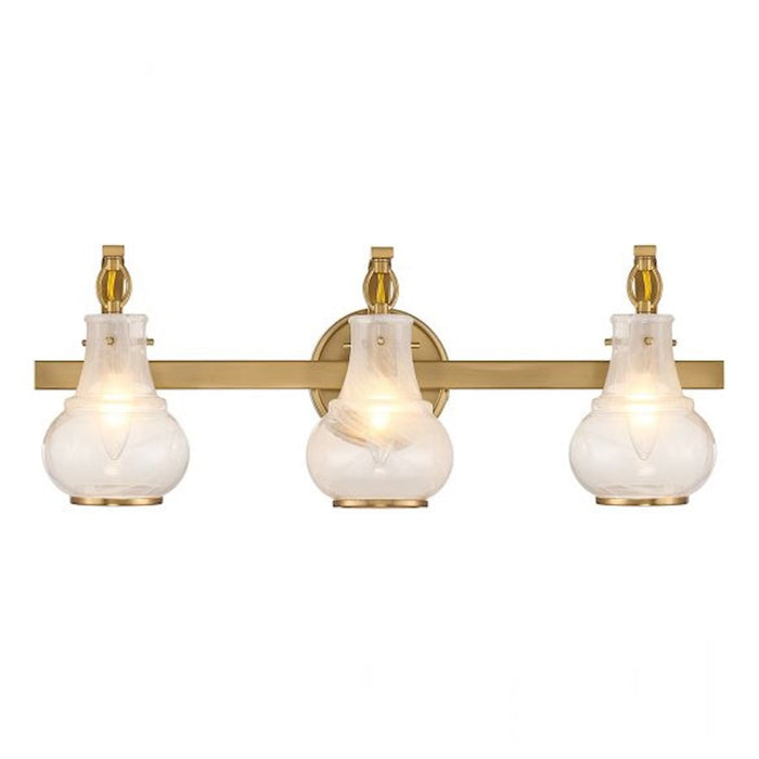 Savoy House Adams 3-Light Bathroom Vanity Light, Warm Brass - 8-4417-3-322