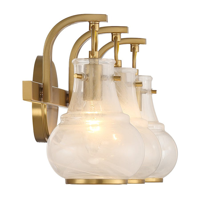 Savoy House Adams 3-Light Bathroom Vanity Light, Warm Brass