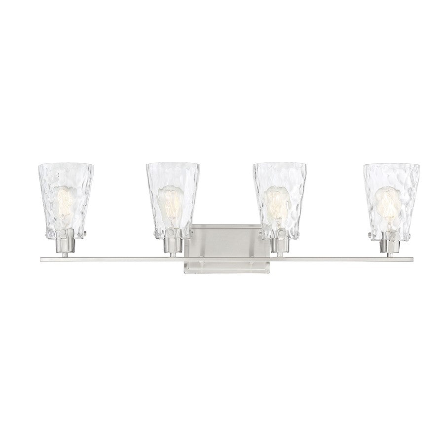 Savoy House Vaughan 4-Light Bathroom Vanity Light, Satin Nickel - 8-4508-4-SN