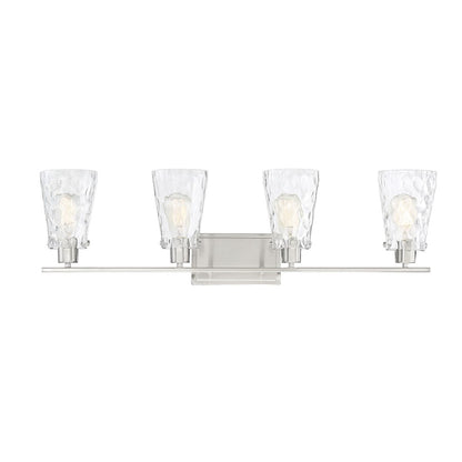 Savoy House Vaughan 4-Light Bathroom Vanity Light, Satin Nickel - 8-4508-4-SN