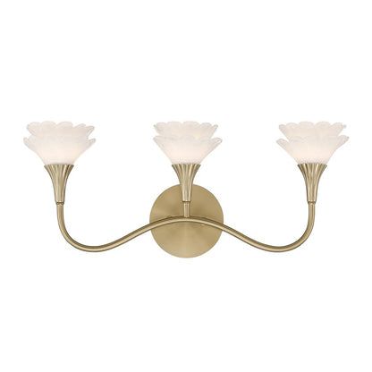 Savoy House Florena 3 Lt Bath Sconce, Noble Brass