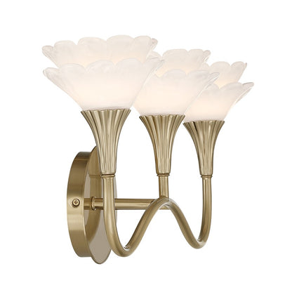 Savoy House Florena 3 Lt Bath Sconce, Noble Brass