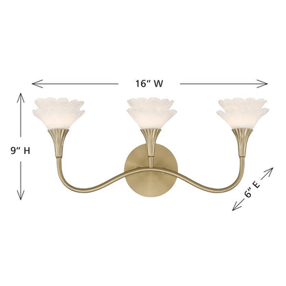 Savoy House Florena 3 Lt Bath Sconce, Noble Brass