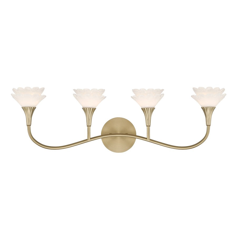 Savoy House Florena 4 Lt Bath Sconce, Noble Brass
