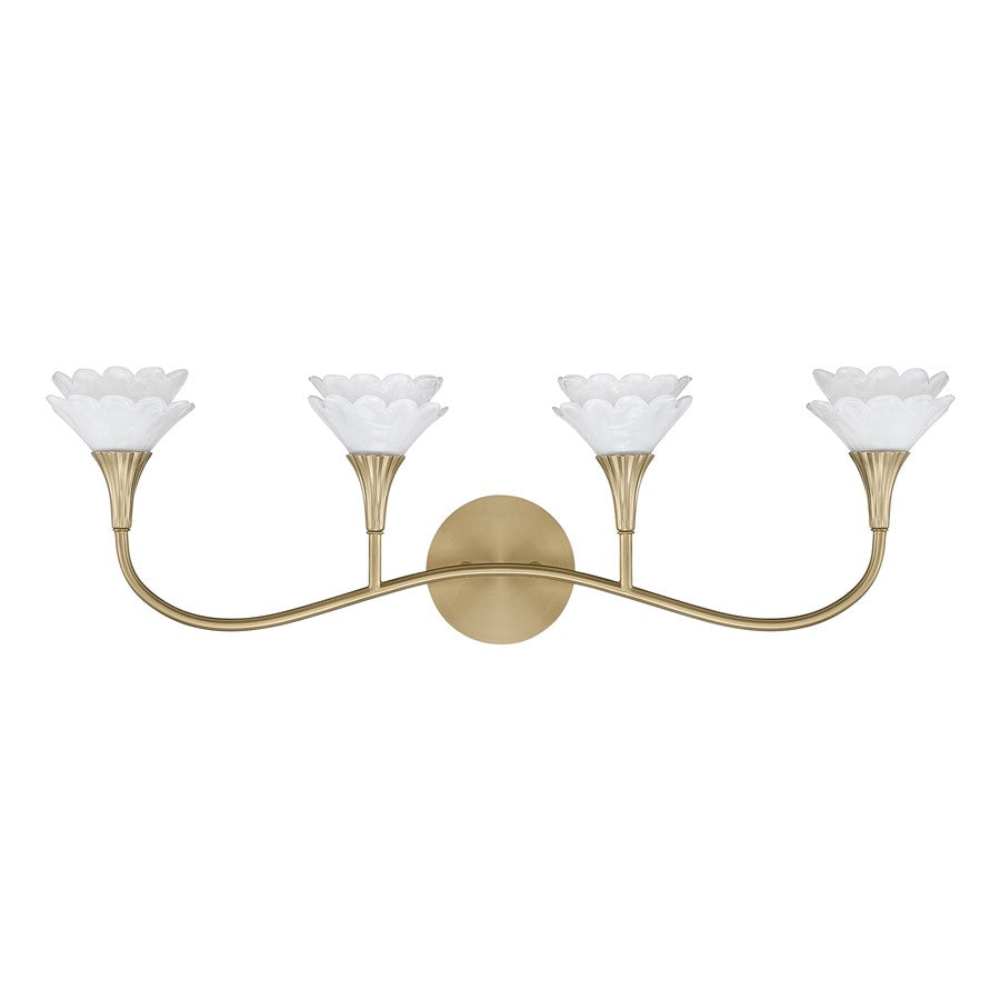 Savoy House Florena 4 Lt Bath Sconce, Noble Brass