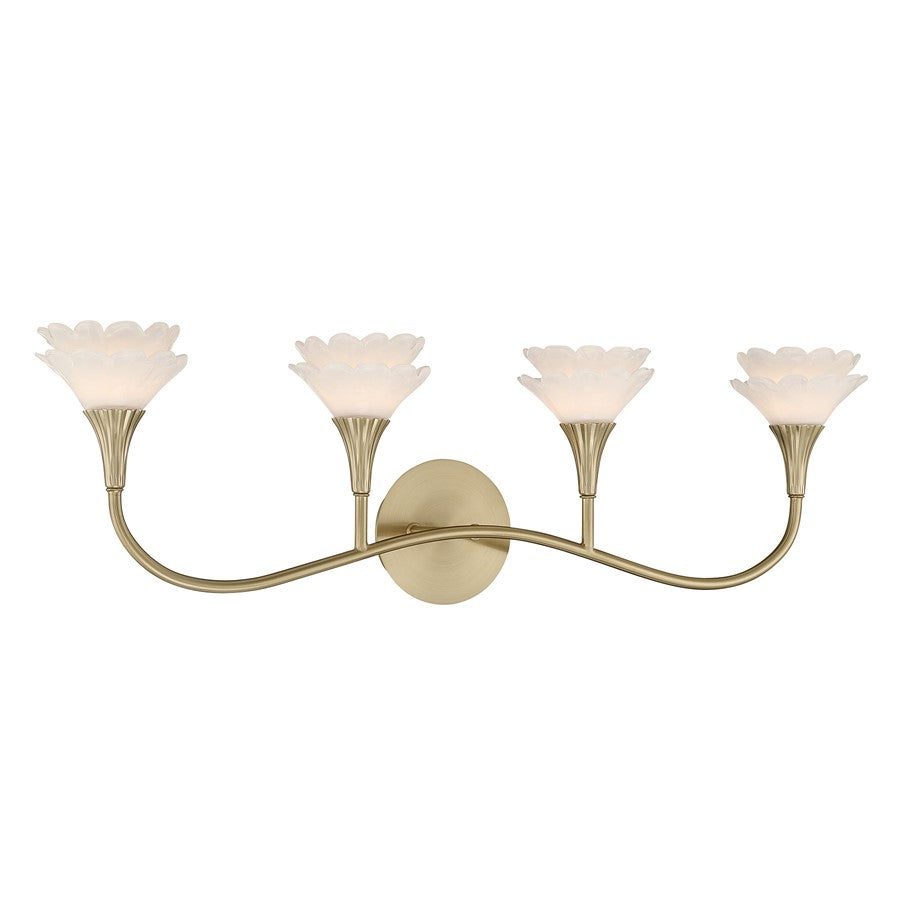 Savoy House Florena 4 Lt Bath Sconce, Noble Brass