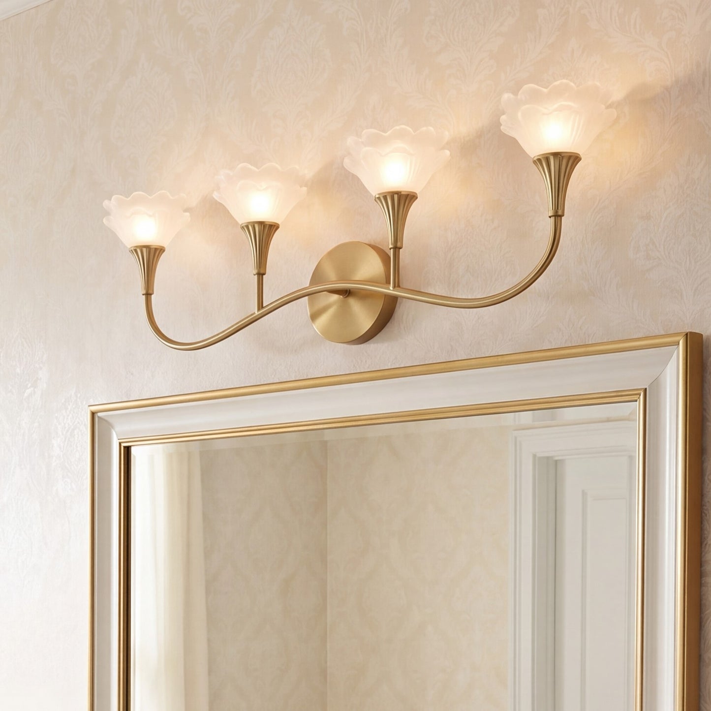 Savoy House Florena 4 Lt Bath Sconce, Noble Brass