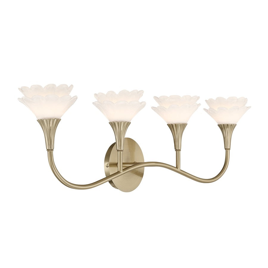 Savoy House Florena 4 Lt Bath Sconce, Noble Brass