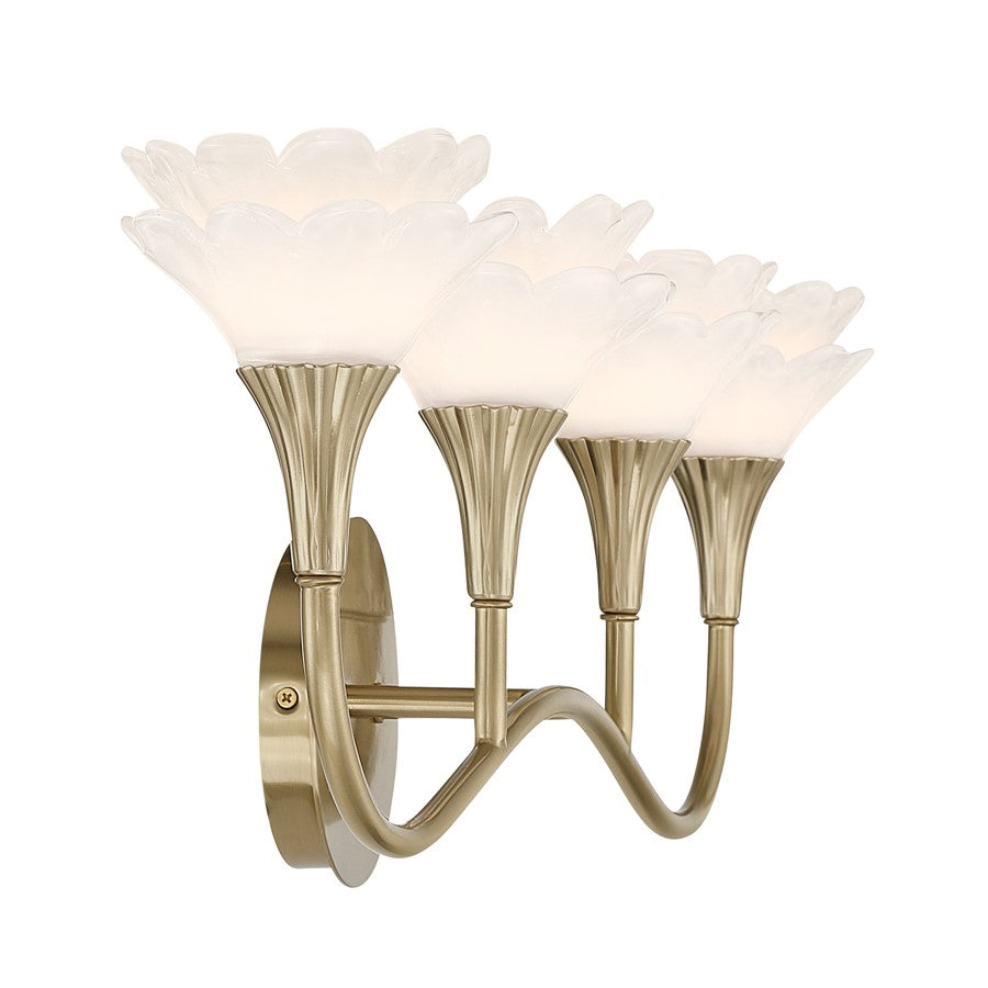 Savoy House Florena 4 Lt Bath Sconce, Noble Brass