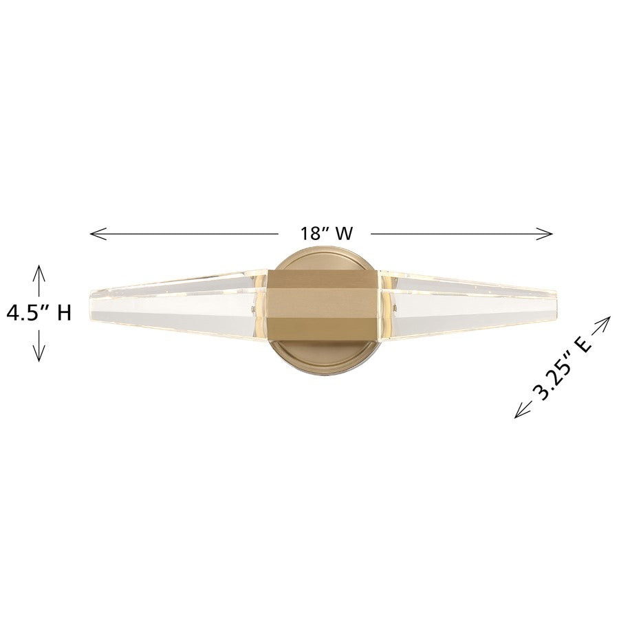 Savoy House Beaumont LED 18" Bath Sconce, Noble Brass