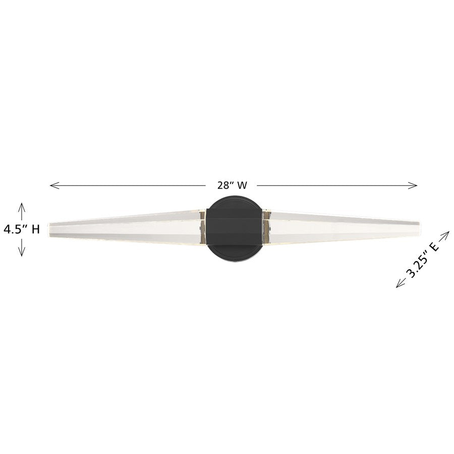 Savoy House Beaumont LED 28" Bath Sconce, Black Lustre