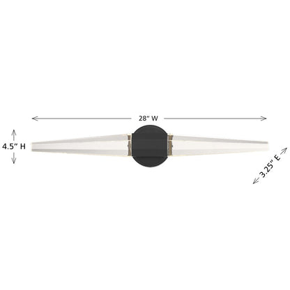 Savoy House Beaumont LED 28" Bath Sconce, Black Lustre