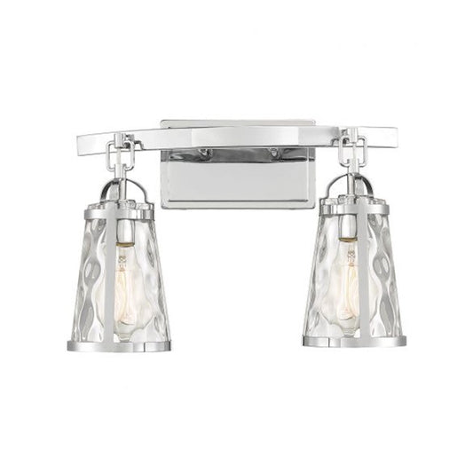 Savoy House Albany 2-Light Bathroom Vanity Light, Polished Chrome - 8-560-2-11