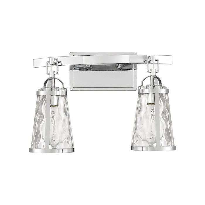 Savoy House Albany 2-Light Bathroom Vanity Light, Polished Chrome