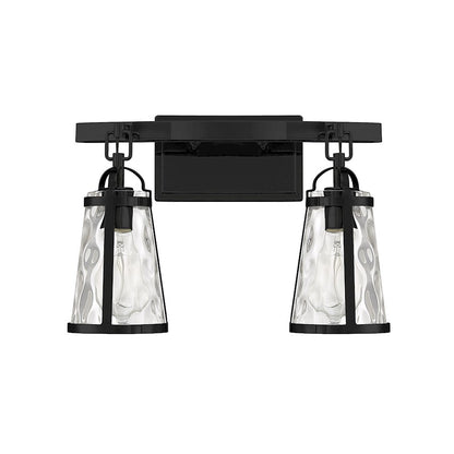 2 Light Bathroom Vanity Light, Black