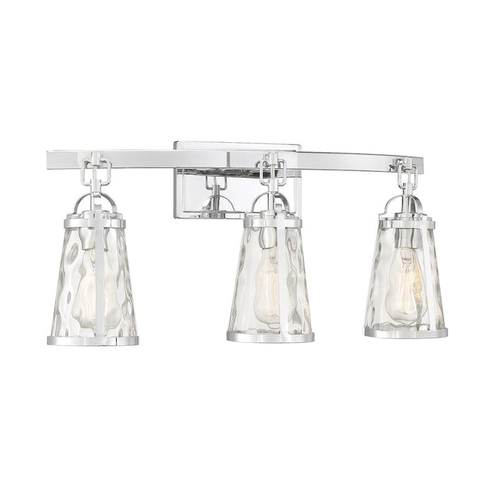 Savoy House Albany 3-Light Bathroom Vanity Light, Polished Chrome