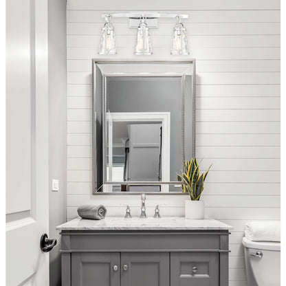 3 Light Bathroom Vanity Light, Black