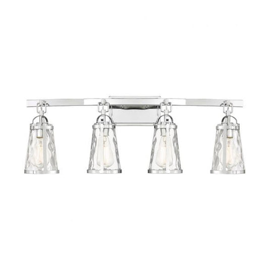 Savoy House Albany 4-Light Bathroom Vanity Light, Polished Chrome - 8-560-4-11