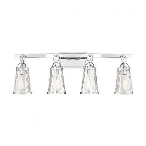 Savoy House Albany 4-Light Bathroom Vanity Light, Polished Chrome - 8-560-4-11