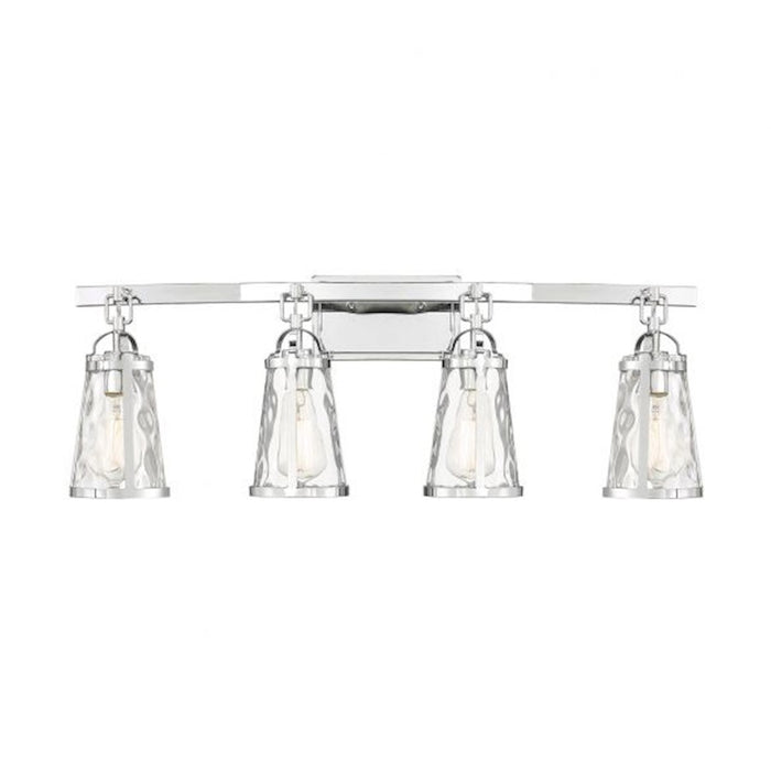 Savoy House Albany 4-Light Bathroom Vanity Light, Polished Chrome - 8-560-4-11