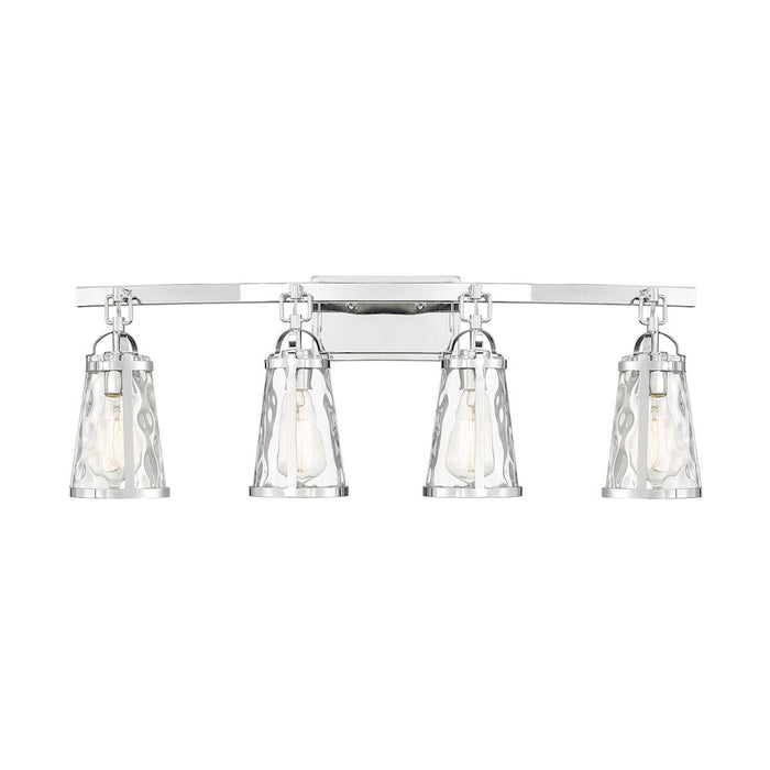 Savoy House Albany 4-Light Bathroom Vanity Light, Polished Chrome