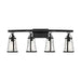 Savoy House Albany 4-Light Bathroom Vanity Light, Black - 8-560-4-BK