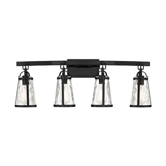 4 Light Bathroom Vanity Light, Black