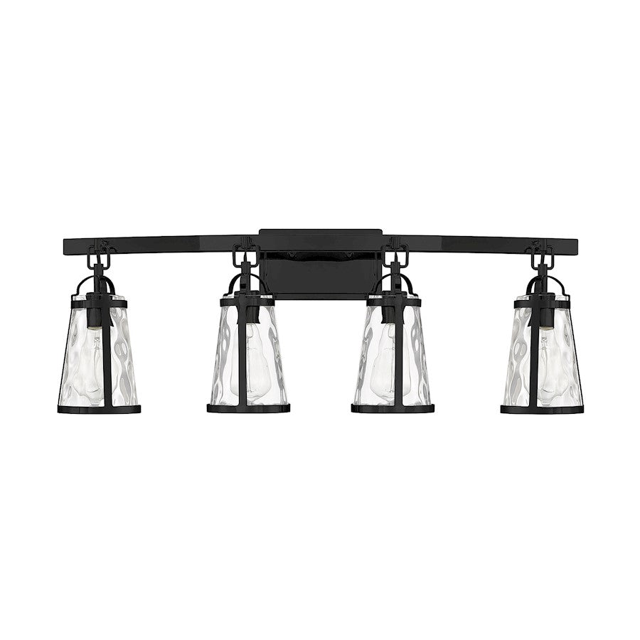 4 Light Bathroom Vanity Light, Black