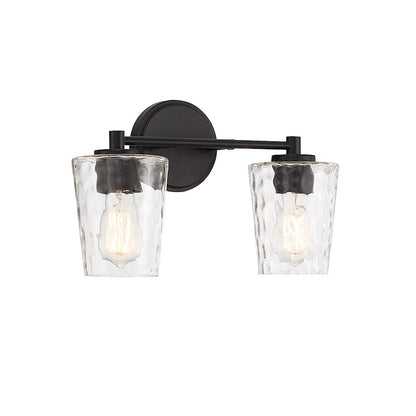 2 Light Bathroom Vanity Light, Matte Black