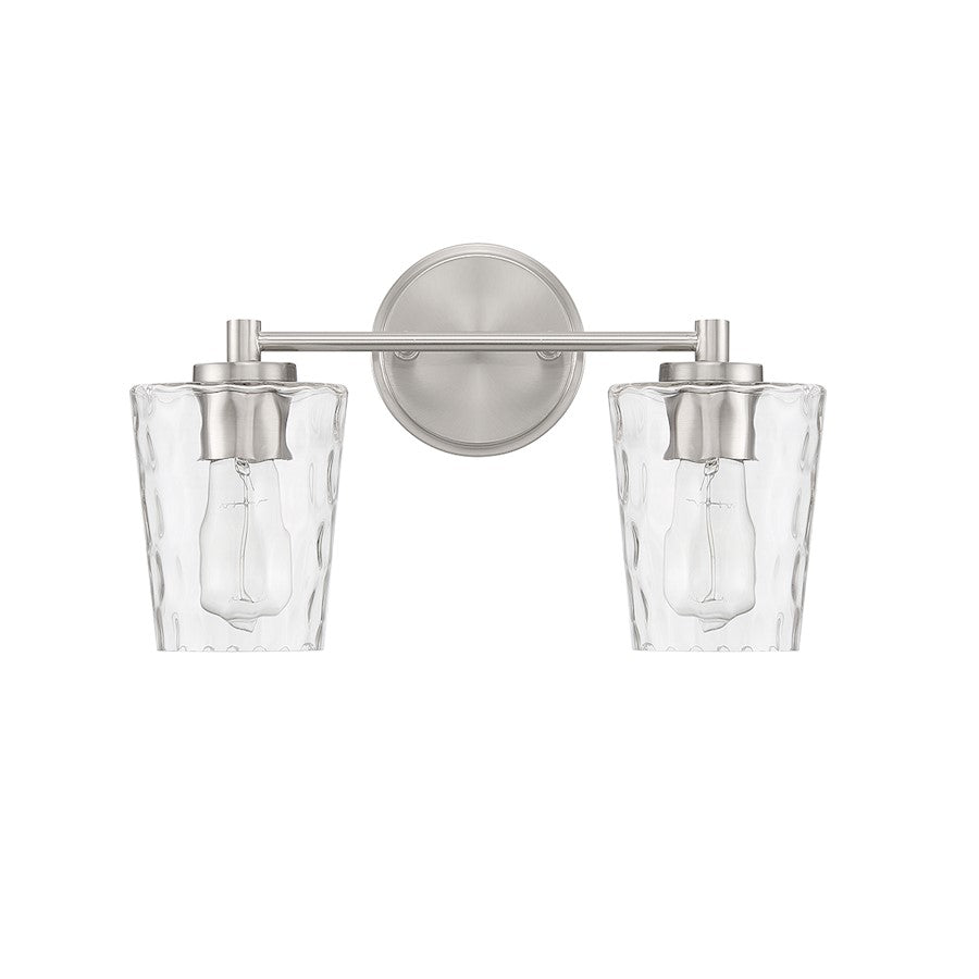 Ballas 2-Light Bathroom Vanity Light, Satin Nickel