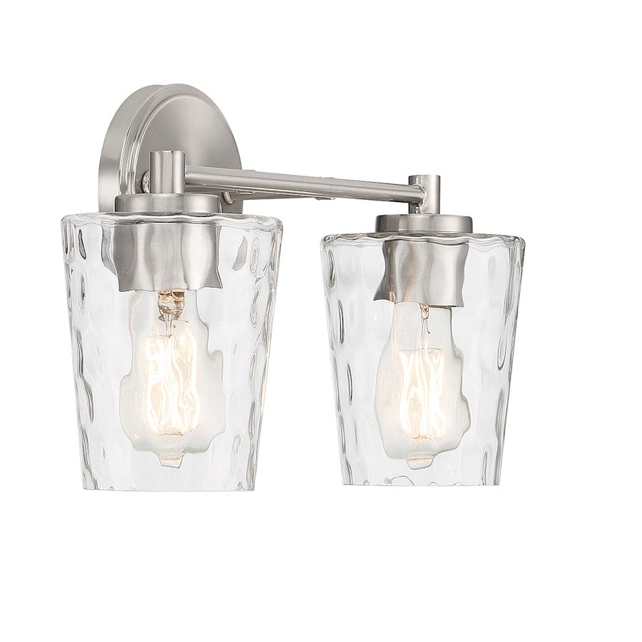 Ballas 2-Light Bathroom Vanity Light, Satin Nickel