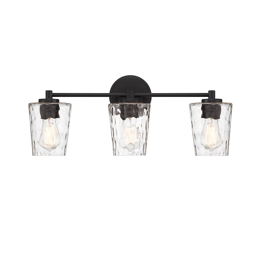 Savoy House Ballas 3-Light Bathroom Vanity Light, Matte Black - 8-5606-3-BK