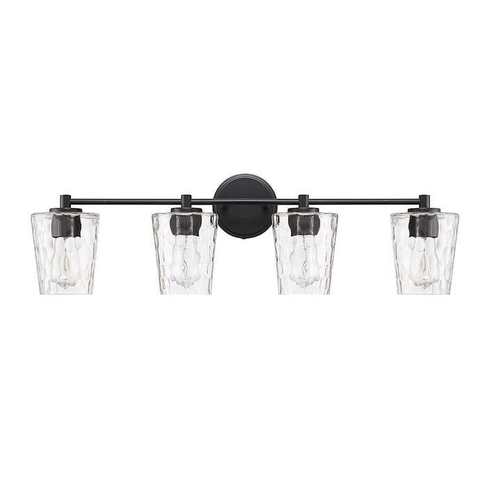 Savoy House Ballas 4-Light Bathroom Vanity Light, Matte Black