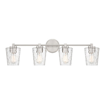 Savoy House Ballas 4-Light Bathroom Vanity Light, Satin Nickel - 8-5606-4-SN