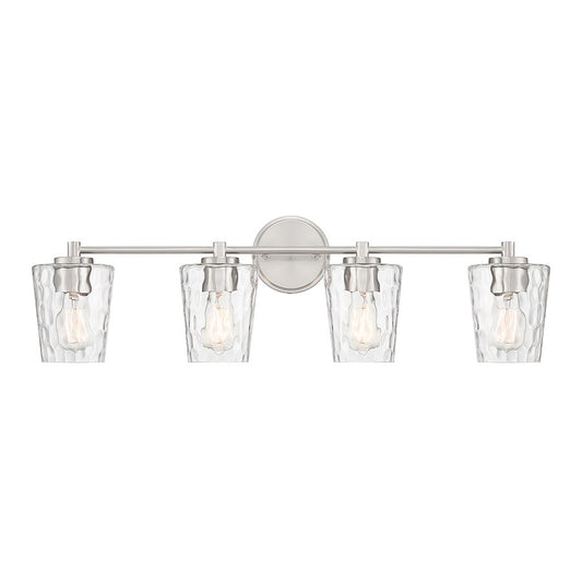 Savoy House Ballas 4-Light Bathroom Vanity Light, Satin Nickel - 8-5606-4-SN