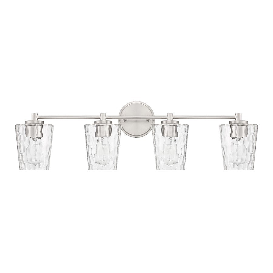 Ballas 4-Light Bathroom Vanity Light, Satin Nickel