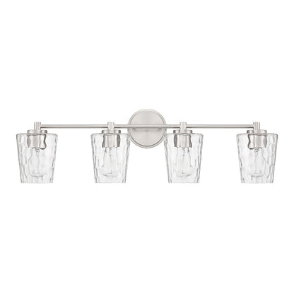 Ballas 4-Light Bathroom Vanity Light, Satin Nickel