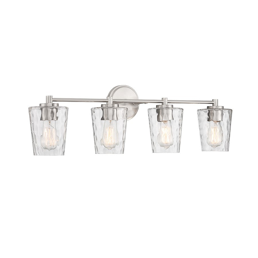 Ballas 4-Light Bathroom Vanity Light, Satin Nickel