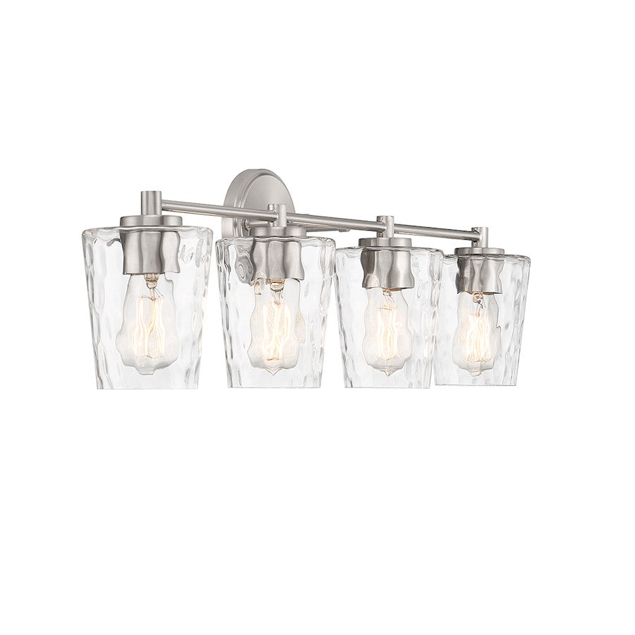 Ballas 4-Light Bathroom Vanity Light, Satin Nickel