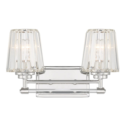 Savoy House Garnet 2-Light Bathroom Vanity Light, Polished Nickel - 8-6001-2-109