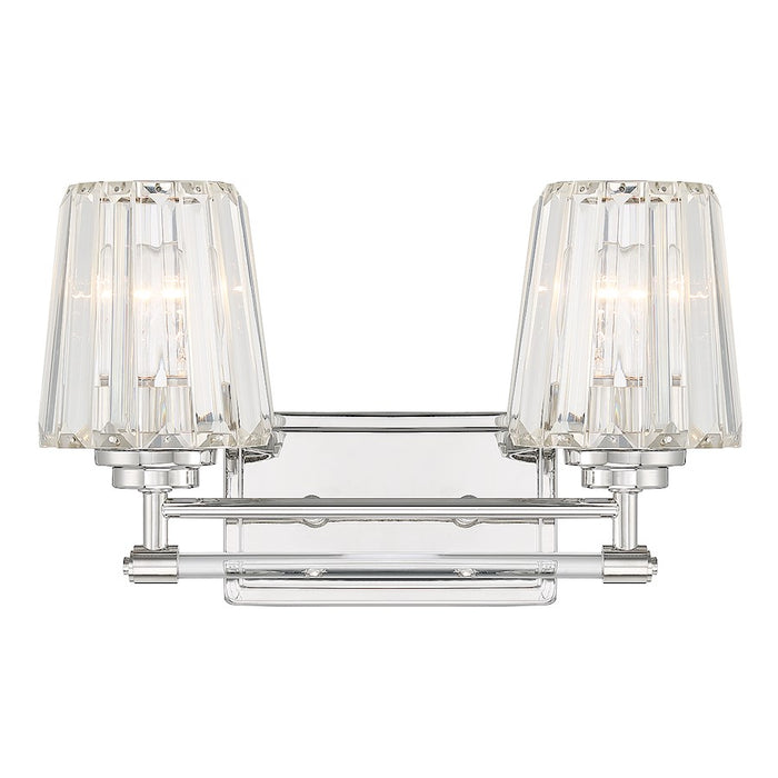 Savoy House Garnet 2-Light Bathroom Vanity Light, Polished Nickel - 8-6001-2-109