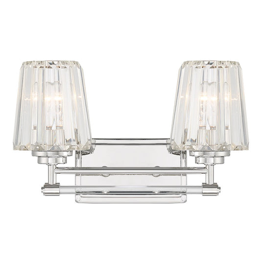 2 Light Bathroom Vanity Light, Polished Nickel