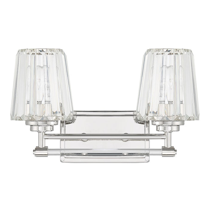 Savoy House Garnet 2-Light Bathroom Vanity Light, Polished Nickel