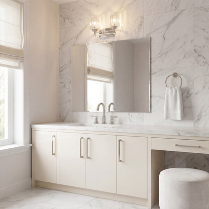 2 Light Bathroom Vanity Light, Polished Nickel