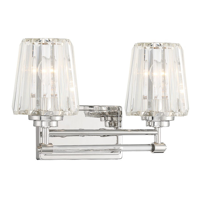 Savoy House Garnet 2-Light Bathroom Vanity Light, Polished Nickel